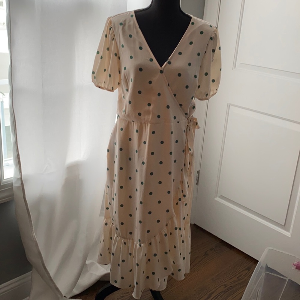 Lauren Conrad Polka Dot Wrap Dress